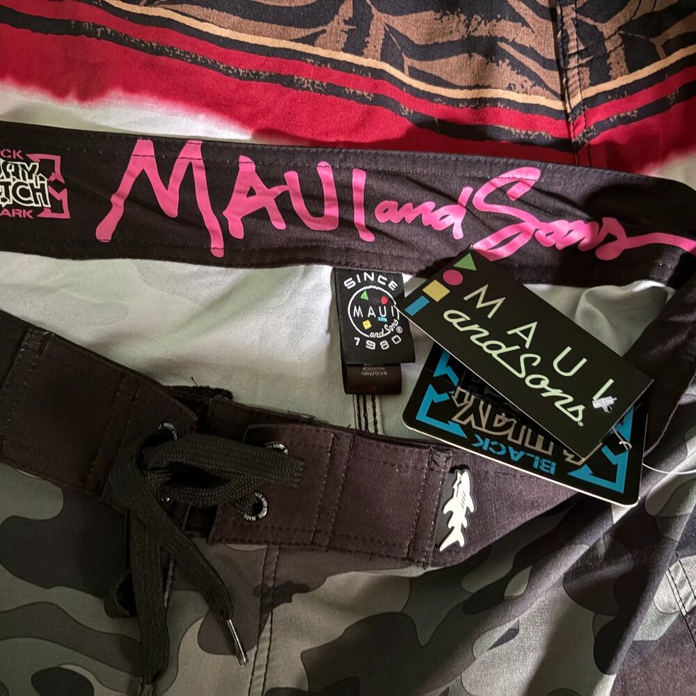 Maui & Sons Boardshorts SZ 36" Waist Baltic New With Tags - Picture 4 of 4